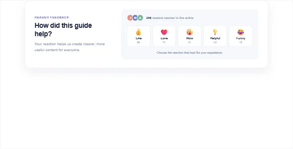 Generated Elementor content reaction widget preview