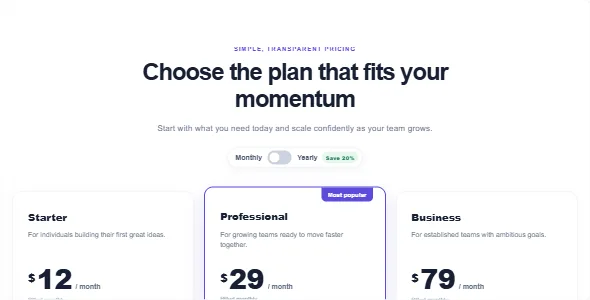 Generated WPBakery pricing table add-on preview